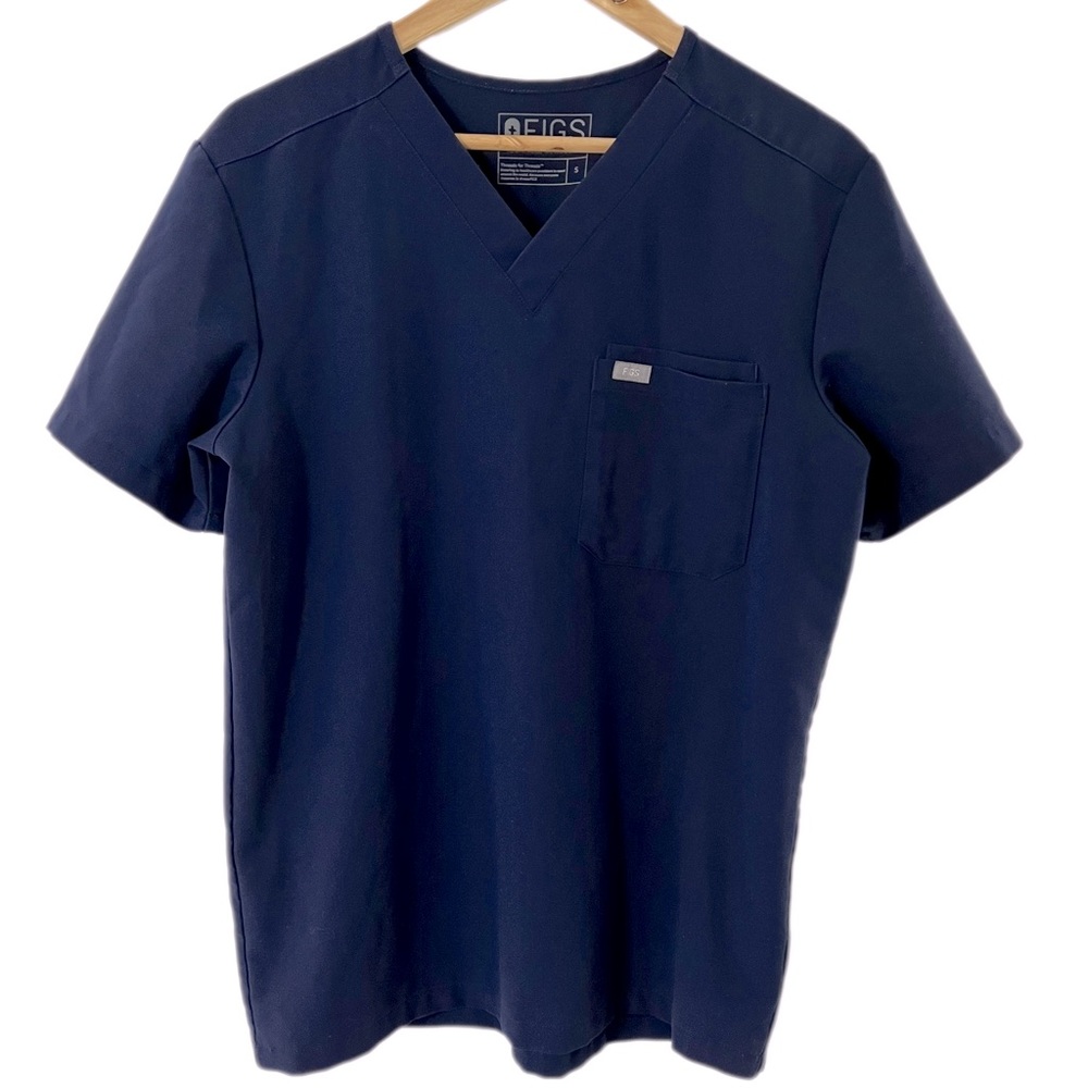 Figs Scrub Top Men’s S Navy Leon FM1500